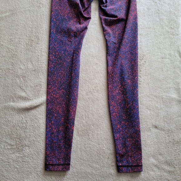 Lululemon Wunder Under Pant III Splatter Prep Red Sapphire Blue size 4 - Picture 8 of 13